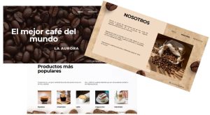 Mockup Diseño web venta de café